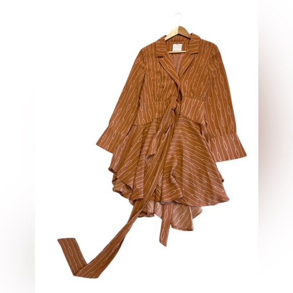 C/MEO Collective S EUC ultra wrap classic pattern blouse dress classic and lux - Picture 12 of 15